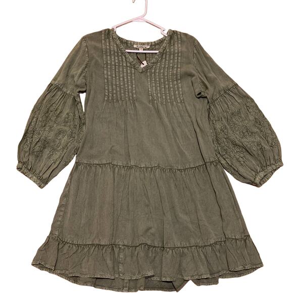 Solitaire‎ Green Boho Dress - Picture 1 of 6
